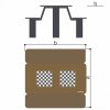 Стол со скамьями с рисунком «Шахматы» Romana 302.34.00-01 6435